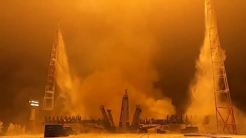 Footage of the launch of the Soyuz-2.1b carrier rocket