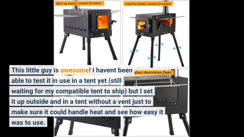 SoloWilder #Camping Tent #Stove Portable Carbon Steel #Stove-Overview