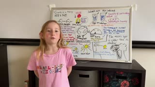 8 year old girl proves Flat Earth in a presentation