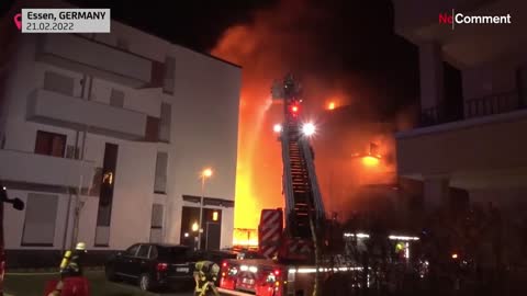 Fire breaks out at German residential complex