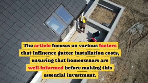 Average Cost of Gutter Installation