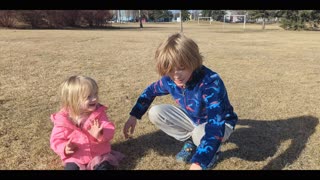 Jaime and Finnley at the park 2024