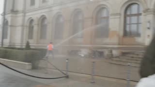Climate extremists attack the German Ministry of Transport building, a protected historical monument