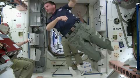 Astronauts Playing Football in International Space Station|Playing Football In Space Station