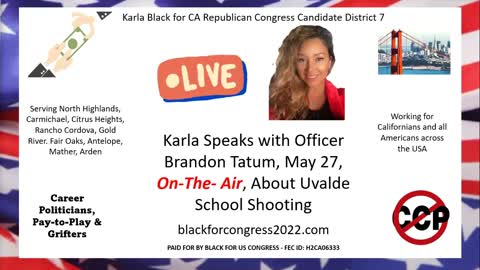 Karla Black, CA Republican Congress Candidate Challenges Officer Brandon Tatum