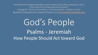 God's People, Lesson 14: His People's Actions toward Him