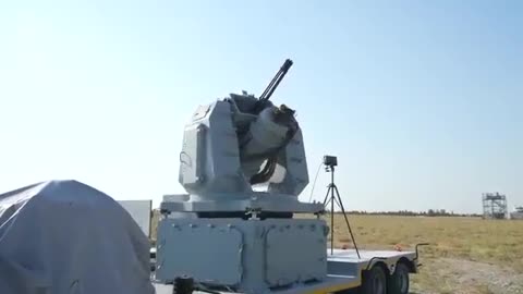 Tests of a new Turkish anti-aircraft cannon system