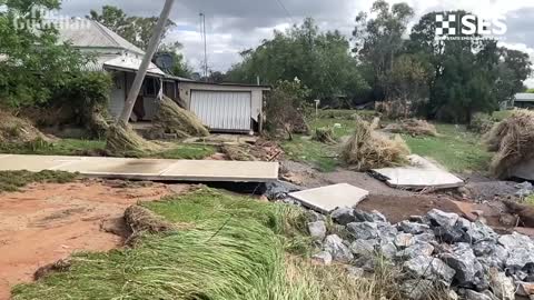 Footage reveals flood devastation in Eugowra