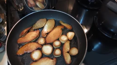 Cooking - abalone mushroom and Swiss chard