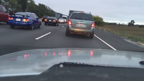 Busted Driving on Shoulder in Traffic
