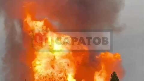 Insane Fire at a Gas Storage Facility(Saratov, Russia)