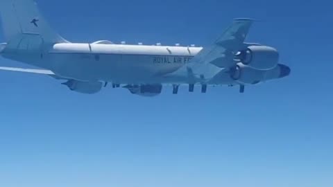 A British RC-135 aircraft and two Eurofighter Typhoon fighters were intercepted