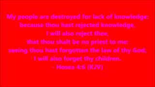 Godliness | Hosea 4:6 - RGW Knowledge Teaching