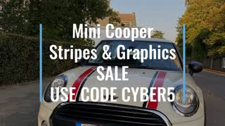 Mini Cooper Stripe & Graphics sale! USE Code CYBER5