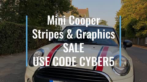 Mini Cooper Stripe & Graphics sale! USE Code CYBER5