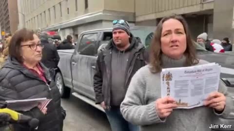 Ottawa Police Steal Truckers Fuel/Jerrycans Feb9th For Freedom Convoy 2022 Protesting Covid Mandates