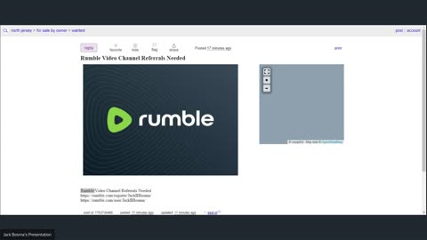 Rumble Video Channel Referrals Needed
