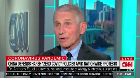 Fauci on China’s lockdowns: "If the purpose is 'let’s get all the people vaccinated, particularly the elderly,' then okay for a temporary period of time to do that."