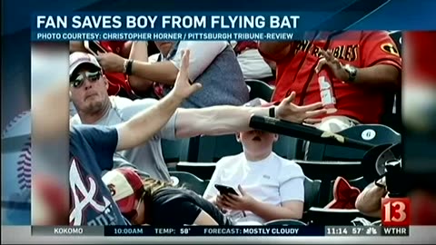 March 7, 2016 - Fan Saves Boy from Flying Baseball Bat