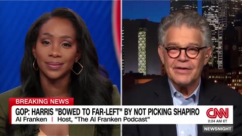 'Hilarious': Al Franken reacts to GOP criticism of Kamala Harris and Tim Walz