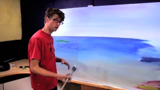 How to Paint Water On A Beach - Mural Joe