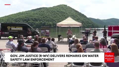 Gov. Jim Justice Delivers Remarks On Introduction Of Water Safety Divers In West Virginia