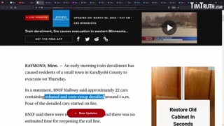 BREAKING- ANOTHER BIG TRAIN CRASH & GOV'T FORCED EVACUATIONS, ETHANOL EXPLOSION RAYMOND MINNESOTA