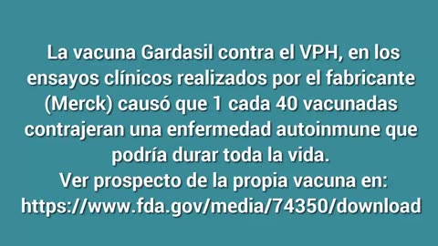 Vacuna VPH - Efectos adversos graves declarados en el prospecto Mayo 2023