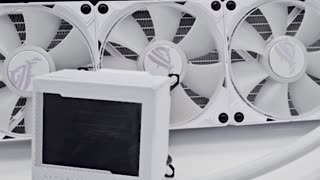 We got the brand new white @rog_usa Ryujin III in shop! I love these new magnetic link fans.