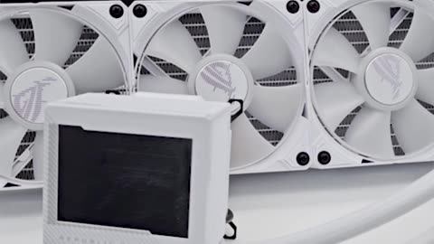 We got the brand new white @rog_usa Ryujin III in shop! I love these new magnetic link fans.