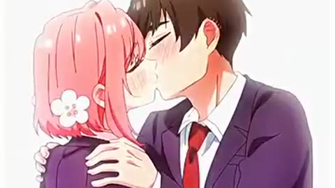 Anime edit getting 3 😘 kissed