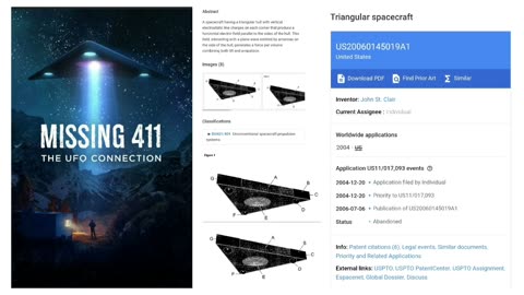 Missing 411 & US Patent US20060145019A1 - Why Are Dead People Connected To A US Patented Craft?