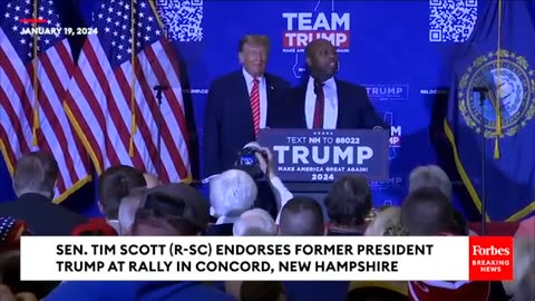 BREAKING NEWS: Tim Scott Endorses Trump For President, Rips Haley & DeSantis At New Hampshire Rally