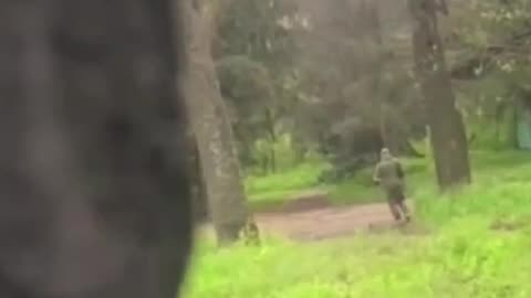 Ukraine War videos: Russian soldier BLASTING AK-47 in non-combat occupied territory of Ukraine