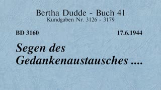 BD 3160 - SEGEN DES GEDANKENAUSTAUSCHES ....