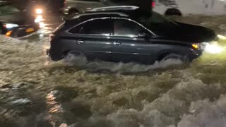 Flood Turns Brooklyn Street Into River