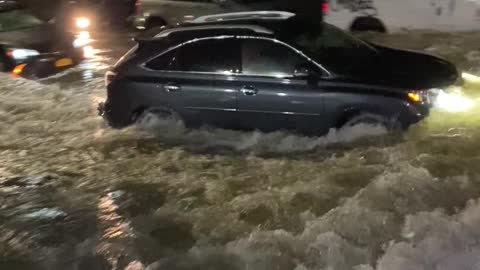 Flood Turns Brooklyn Street Into River