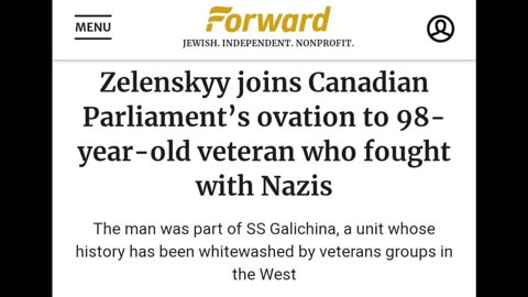 The Canadian Parliament gave a standing ovation on Friday to a 98-year-old immigrant from Ukraine