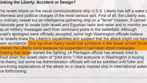 Jews Killed Americans on USS Liberty on Purpose