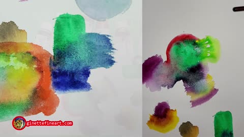 See what happens when you mix watercolors together. It's Magic