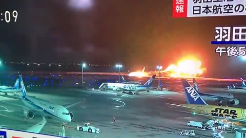 Tragedy Japan Airlines Plane Bursts Into Flames Carrying Over 30