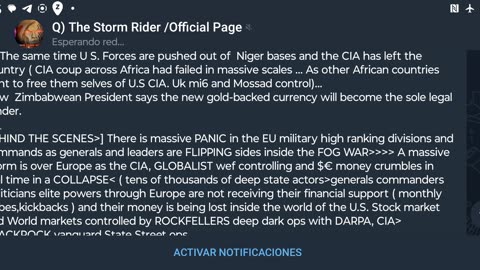 The Storm Rider afirma que el Deep State se rompe porque no reciben sus sobornos