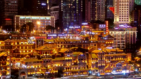 Chongqing Illuminated buildings