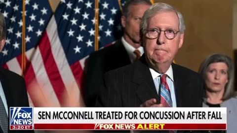 Senator Mitch McConnell is treated for a concussion that must’ve been one heck of a fall