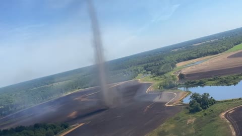 Massive Dust Devil Spotted from Plane