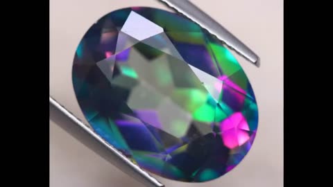 Mystic Topaz Oval Cut Rainbow Brazilian