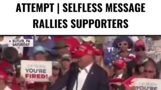 TRUMP SPEAKS FOR THE FIRST TIME SINCE ASSASSINATION ATTEMPT | SELFLESS MESSAGE RALLIES SUPPORTERS