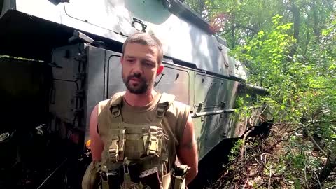 Ukraine army demonstrates its German-made howitzer