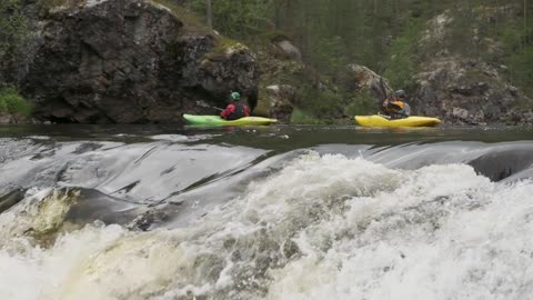 Perfect kayaking on the river