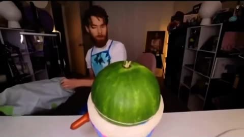 Rubber Bands On Watermelon